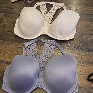 Set Of 2 Victorias Secret Front Close lace Back Bras 34F